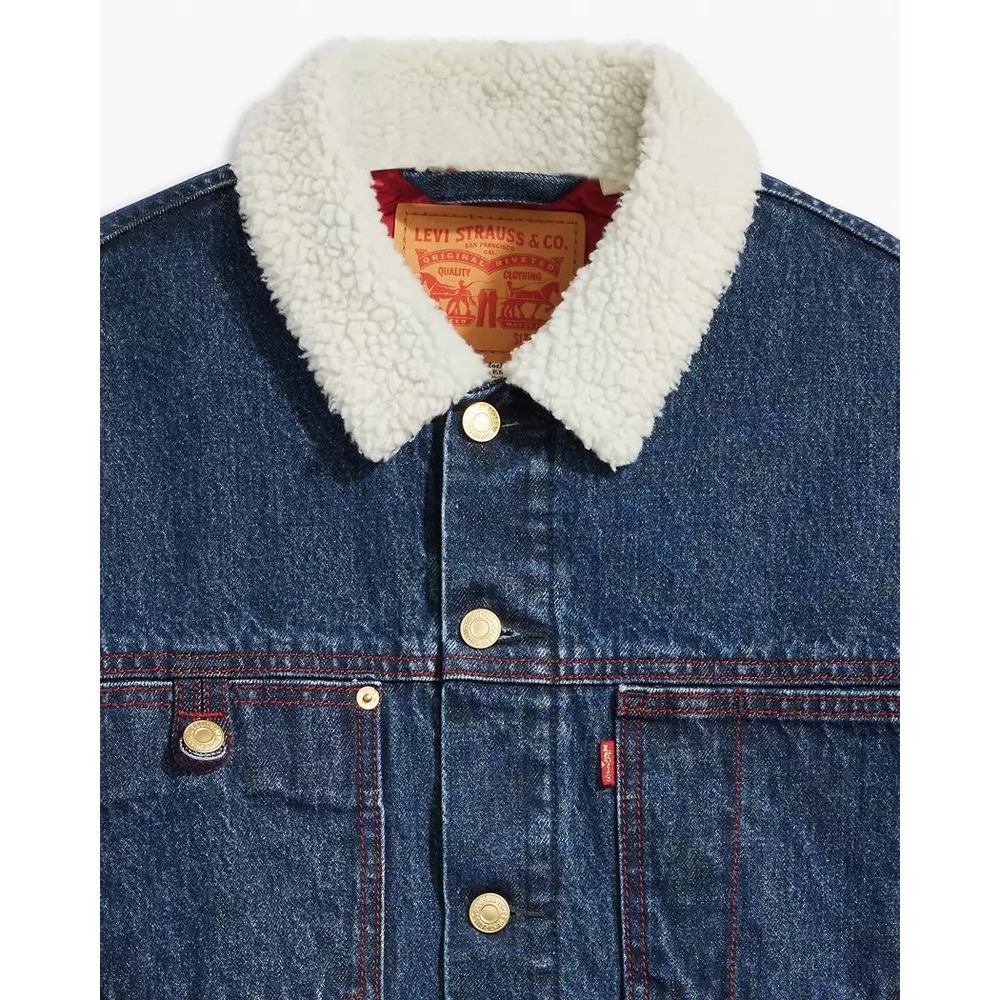 Levi's Lunar Year Relaxed Fit Sherpa Denim Trucker Jacket Men's Large NWT - Picture 4 of 12